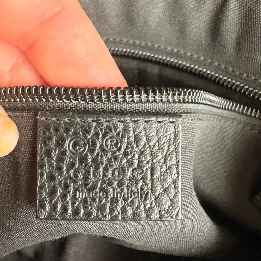 Gucci Messenger Bag Black GG Monogram Nylon, Leather Trim - Picture 6 of 12
